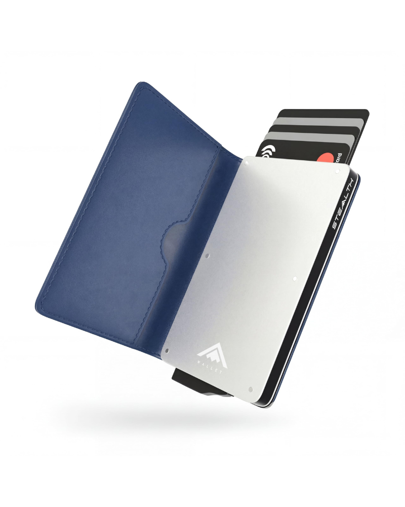 Calix Men's RFID Pop-Up Wallet – Aluminium & Faux Leather Card Holder with Cash Pocket