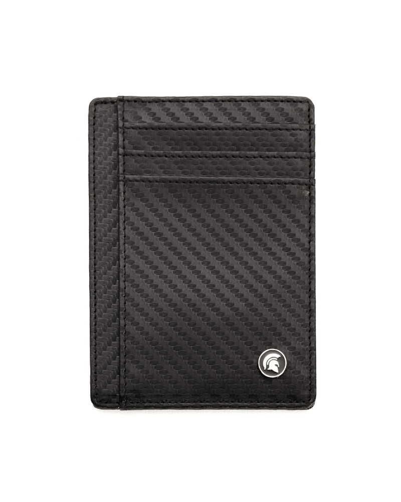 Nathaniel Men's RFID Card Holder – Faux Leather Wallet with ID Window & 7 Card Slots