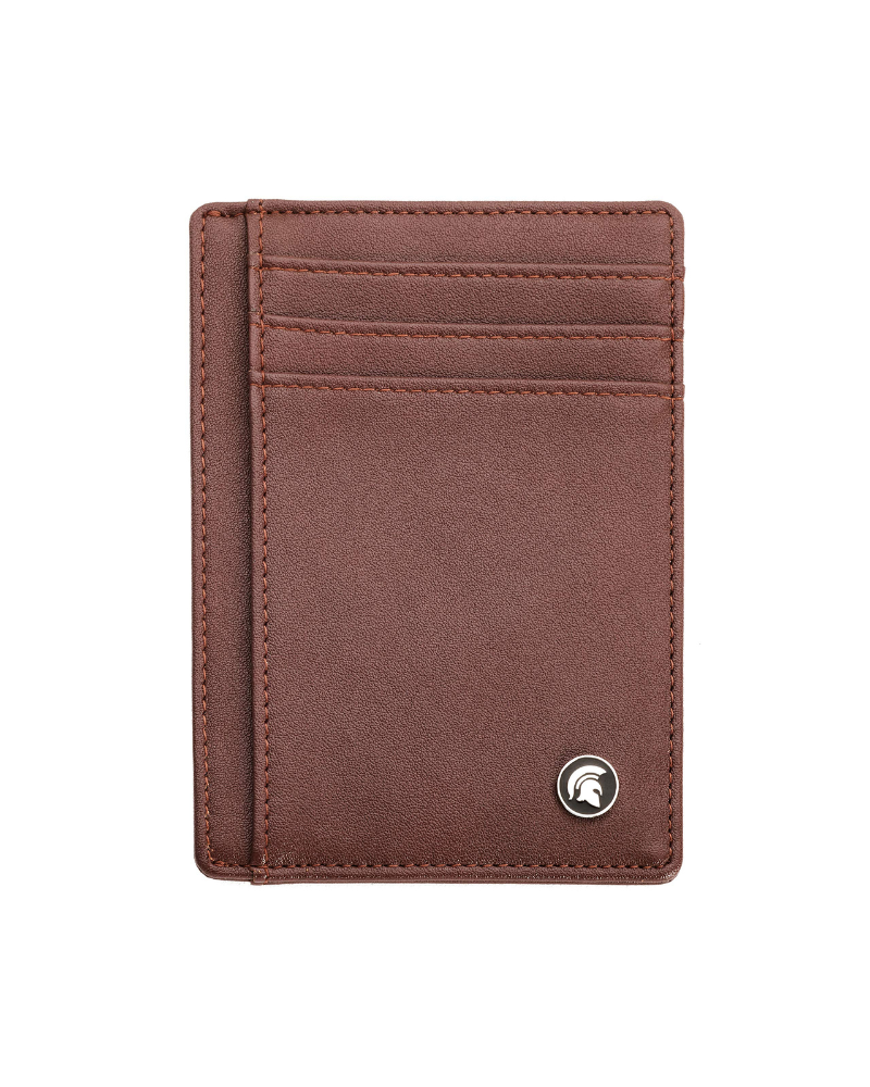 Nathaniel Men's RFID Card Holder – Faux Leather Wallet with ID Window & 7 Card Slots