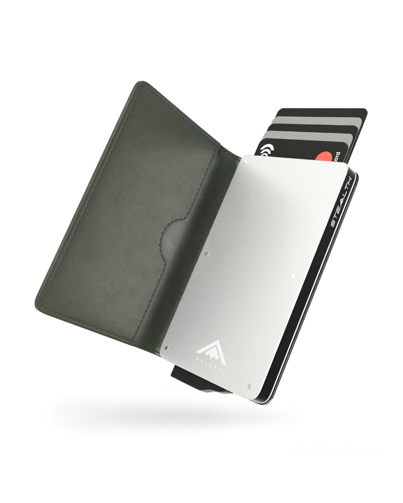 Calix Men's RFID Pop-Up Wallet – Aluminium & Faux Leather Card Holder with Cash Pocket
