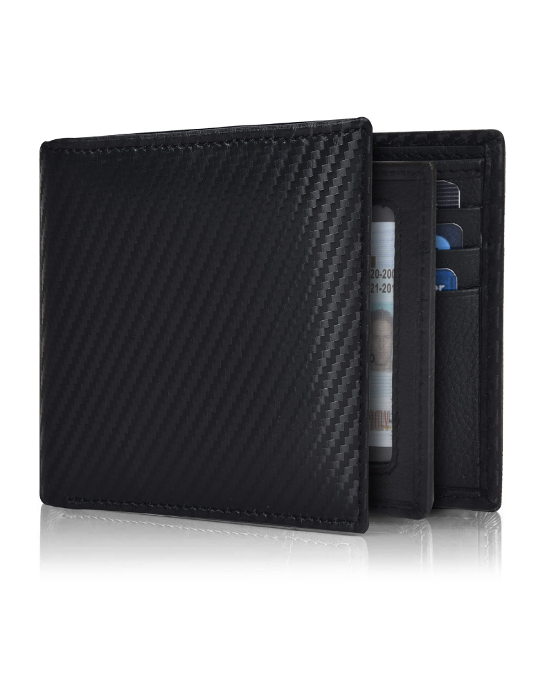 Harrison Men's Leather Bifold Wallet – Slim RFID Blocking Wallet with Card Slots