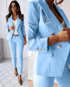 Charlotte Women's Trouser Suit – Tailored Blazer & Smart Fit Trousers Business Set