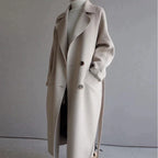 Meredith Women's Long Wool Coat – Elegant Tailored Winter Overcoat