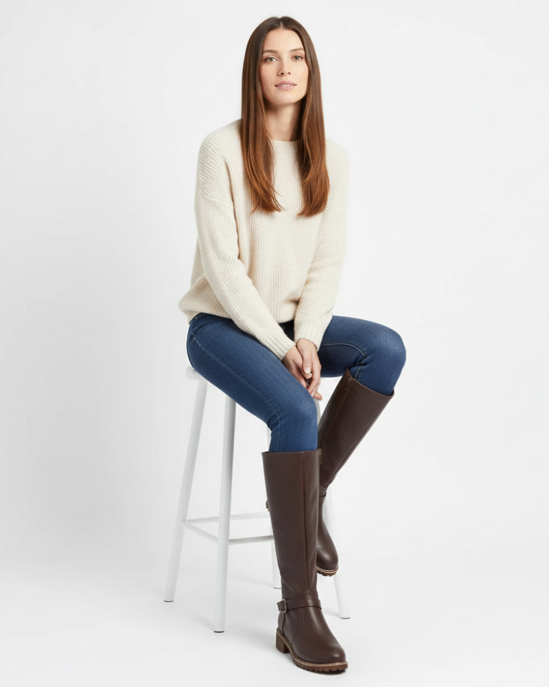Marcella Women's Leather Boots – Supportive Fit, Elegant Finish & Everyday Comfort