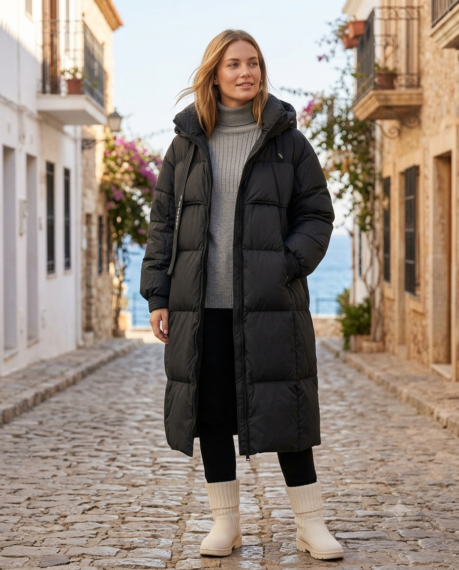 Josephine Women's Long Parka – Hooded Relaxed Fit Winter Coat with Insulated Lining