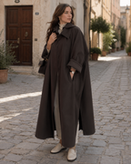 Rosalie Women's Oversized Long Coat – Relaxed Winter Overcoat with Front Fastening