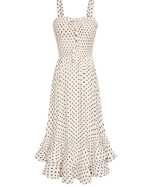Bianca Women's Floral Chiffon Maxi Dress – Square Neck Smocked Summer Dress