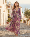 Primrose Women's Purple Maxi Dress – Lightweight Flowing Summer Style