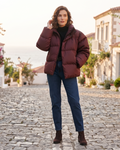 Marisol Women's Oversized Quilted Jacket – Water-Repellent Hooded Winter Coat