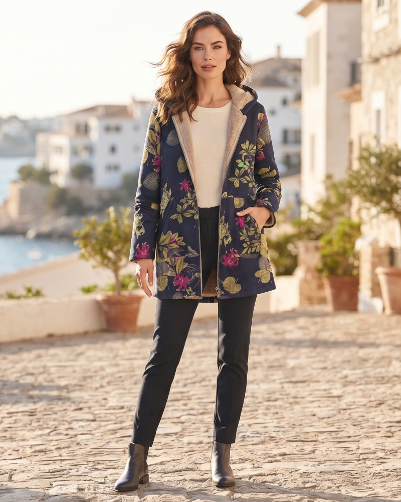 Lillian Women's Hooded Jacket – Soft Warm Casual Everyday Fleece Coat
