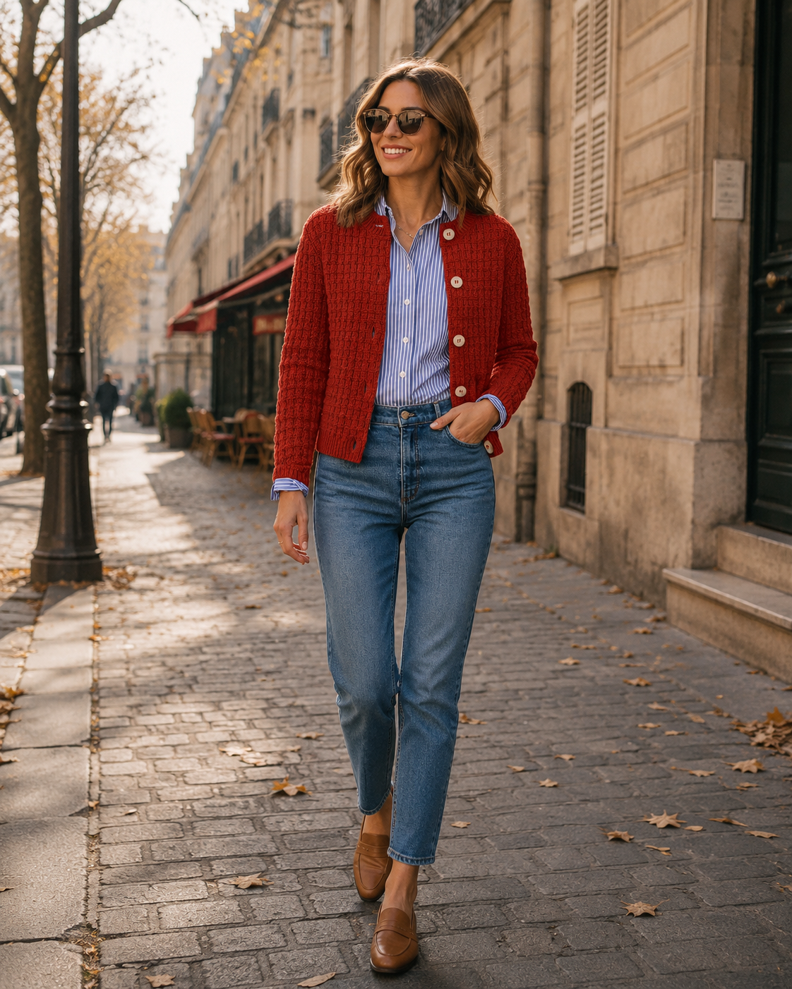 Cecily Women's Cardigan – Ribbed Button-Up Long Sleeve Knit Jacket