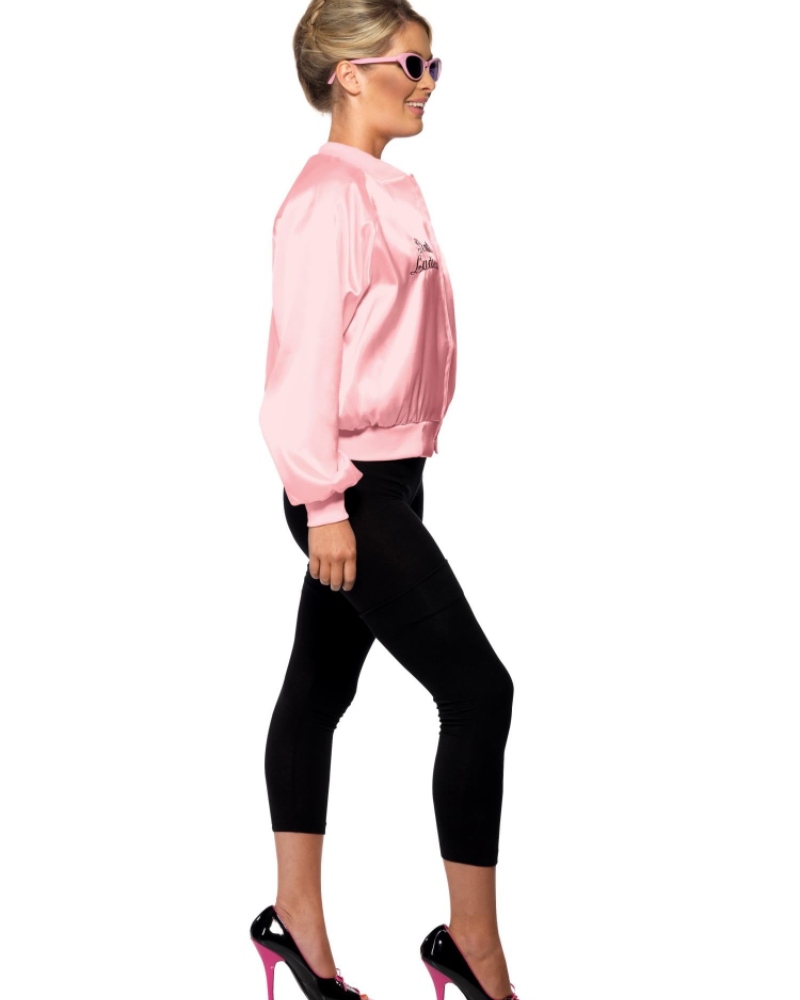 Harper Women's Pink Bomber Jacket – Grease Pink Ladies Fancy Dress Costume