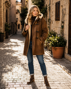 Harriet Women's Hooded Winter Coat – Warm Relaxed Fit Casual Long Jacket