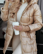 Jeniper Women's Hooded Autumn Coat – Warm Cotton Blend & Versatile Everyday Fit