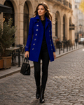 Ottilie Women's Long Wool Coat – Tailored Fit, Warm Lining & Elegant Design