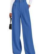 Paige Women's High Waisted Trousers – Wide Leg Office Smart Casual Work Pants