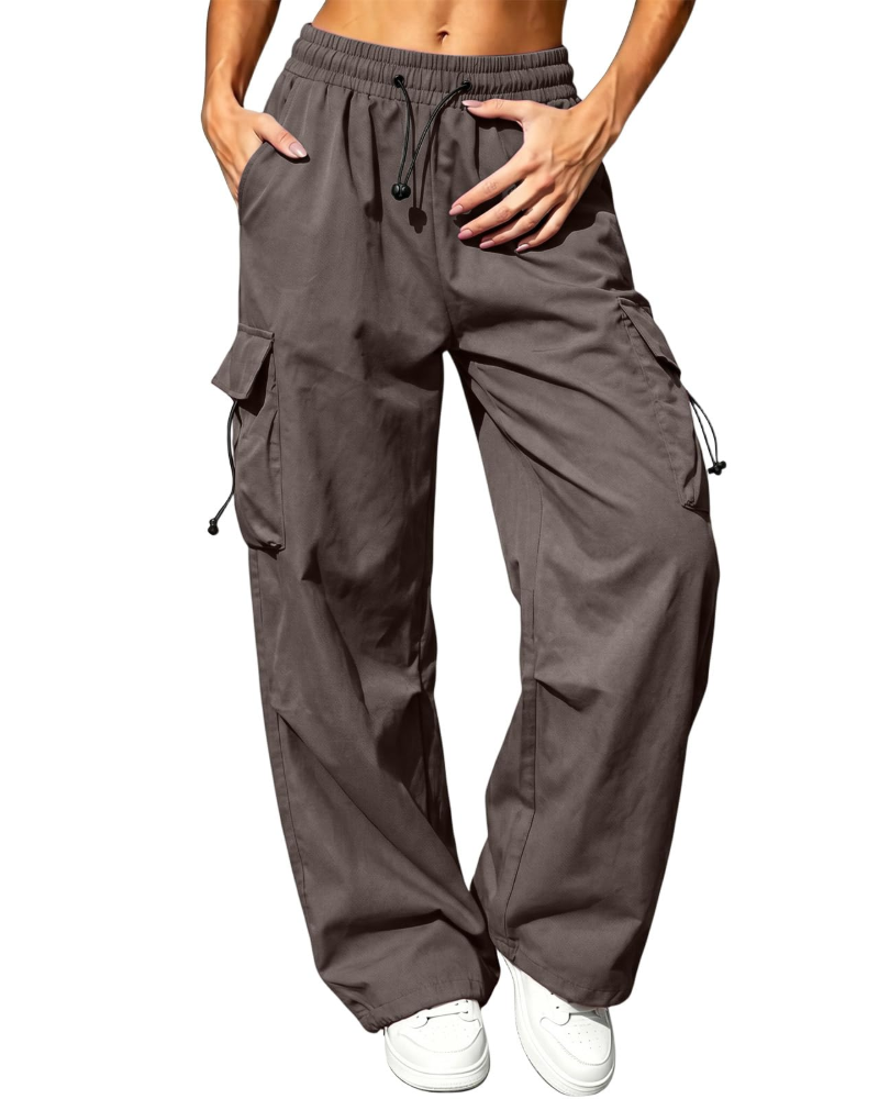 Brielle Women's Cargo Trousers – High Waist Quick-Drying Hiking Trousers with 4 Pockets