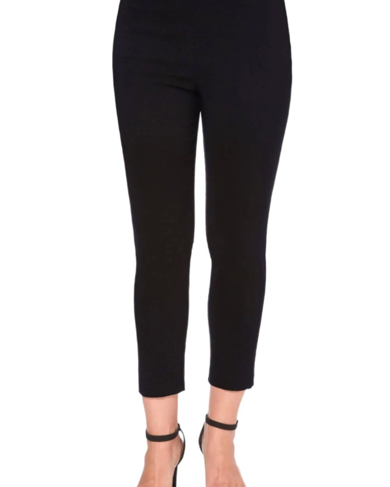 Hazel Women's Stretch Capri Trousers – Pull-On Bengaline Cropped Cigarette Pants