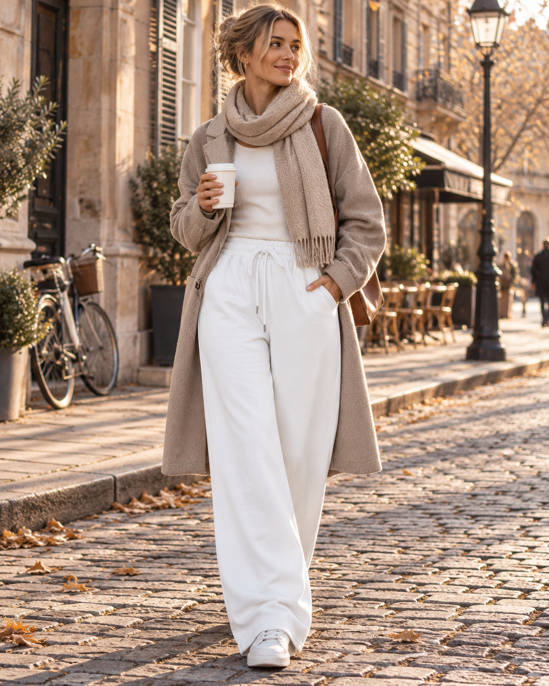 Ramona Women's Wide-Leg Sweatpants – High-Waist Drawstring Trousers with Side Pockets