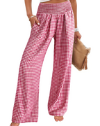 Nicole Women's Palazzo Trousers – Wide Leg Elastic Waist Casual Summer Pants