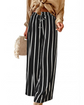 Sydney Women's High Waist Trousers – Drawstring Wide Leg Casual Summer Pants