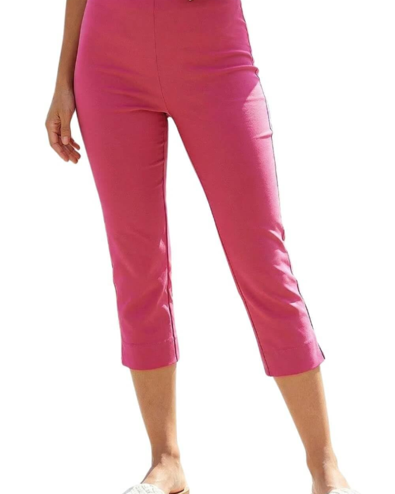 Mallory Women's Pull-On Capri Trousers – Stretch Mid-Calf Cigarette Trousers