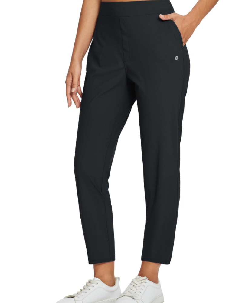 Phoebe Women's Ankle Trousers – High Waist Stretch Smart Casual Work Pants