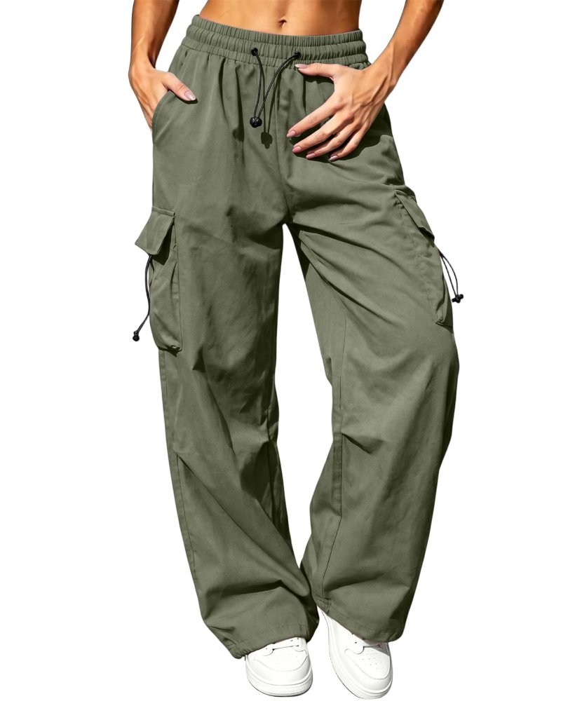 Brielle Women's Cargo Trousers – High Waist Quick-Drying Hiking Trousers with 4 Pockets