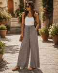 Adeline Women's Wide Leg Trousers – High Waisted Smart Casual Palazzo Trousers