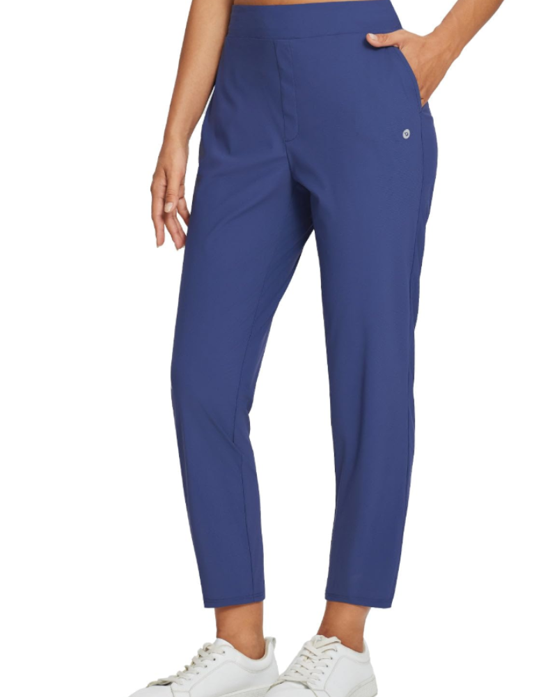 Phoebe Women's Ankle Trousers – High Waist Stretch Smart Casual Work Pants
