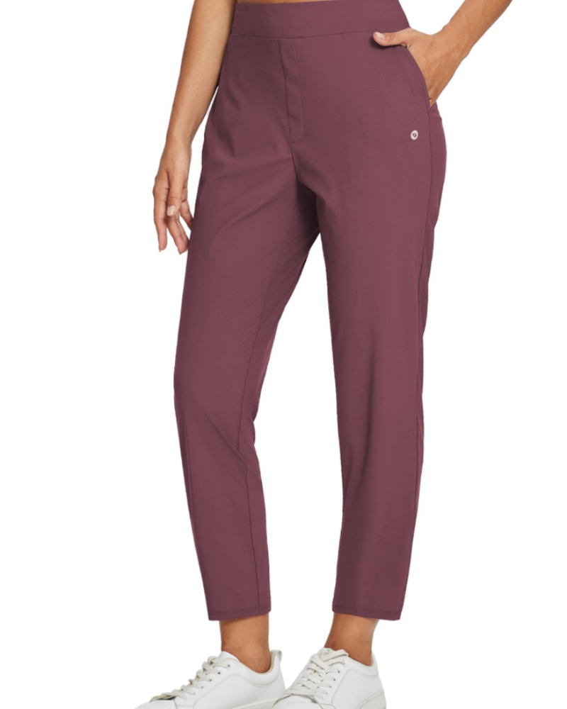 Phoebe Women's Ankle Trousers – High Waist Stretch Smart Casual Work Pants