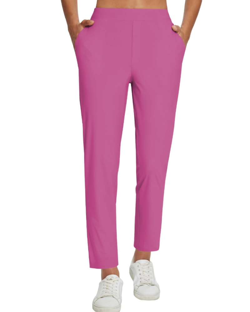 Phoebe Women's Ankle Trousers – High Waist Stretch Smart Casual Work Pants