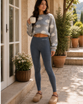 Mireille Women's Fleece-Lined Leggings – Warm Stretch Fit with Sculpting Effect