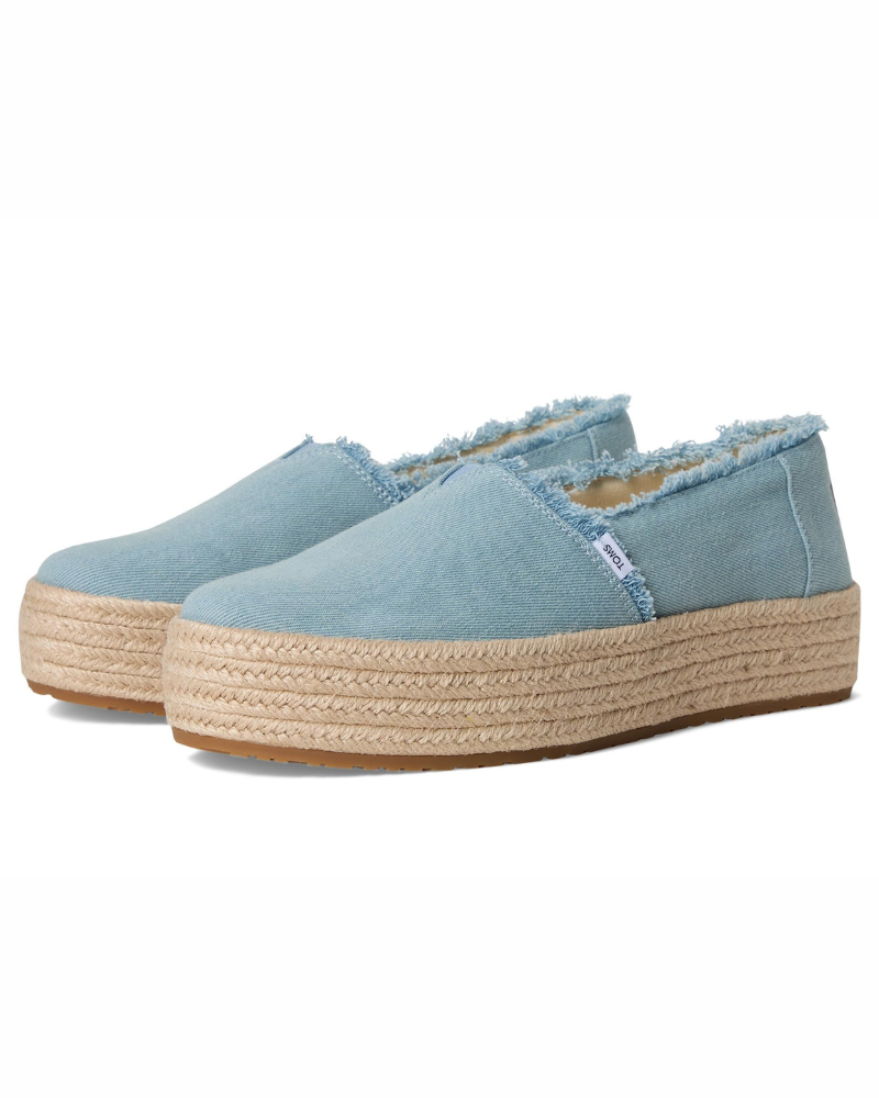 Hazel Women's Espadrille Shoes – Slip-On Platform Canvas Shoes with Rope Sole