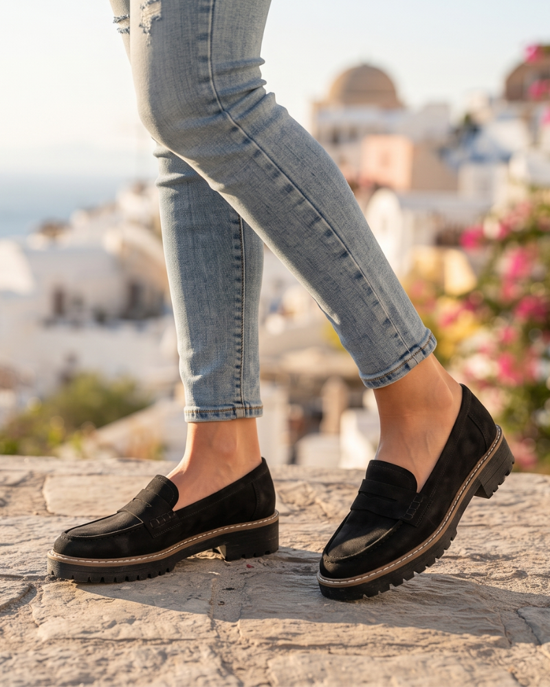 Louisa Women's Comfort Loafers – Arch Support Slip On Casual Walking Shoes
