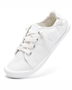Phoebe Women's Canvas Slip-On Trainers – Casual Walking Shoes with TPR Sole