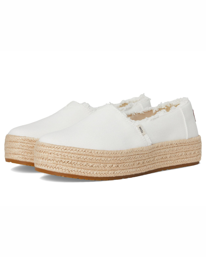 Hazel Women's Espadrille Shoes – Slip-On Platform Canvas Shoes with Rope Sole