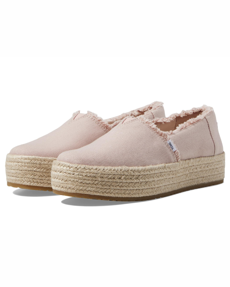 Hazel Women's Espadrille Shoes – Slip-On Platform Canvas Shoes with Rope Sole