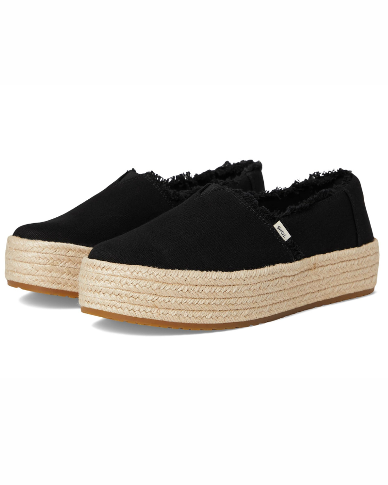 Hazel Women's Espadrille Shoes – Slip-On Platform Canvas Shoes with Rope Sole