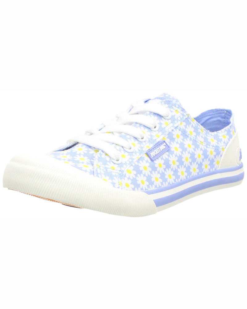 Sienna Women's Canvas Trainers – Lace-Up Faux Suede Casual Shoes with Rubber Toe