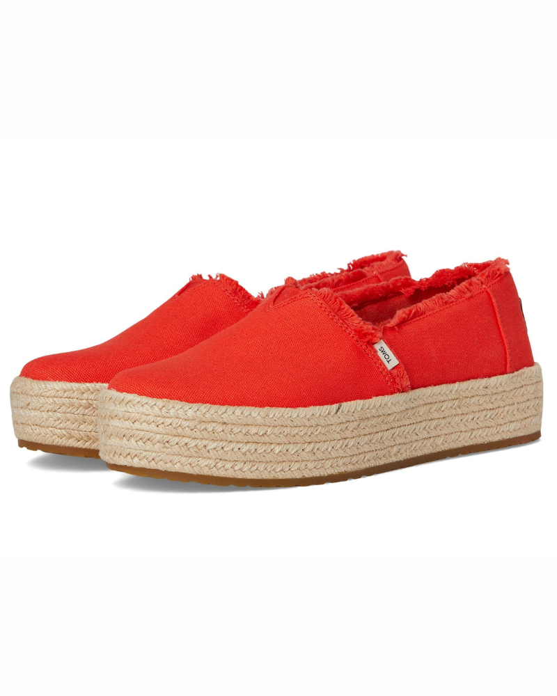 Hazel Women's Espadrille Shoes – Slip-On Platform Canvas Shoes with Rope Sole