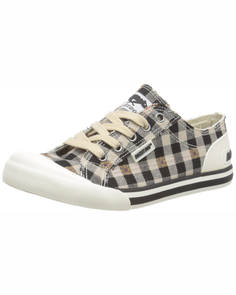 Sienna Women's Canvas Trainers – Lace-Up Faux Suede Casual Shoes with Rubber Toe