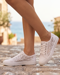 Bianca Women's White Trainers – Breathable Low-Top Design with Cushioned Insole