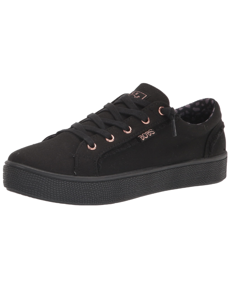 Ivy Women's Canvas Slip-On Trainers – Memory Foam Casual Shoes with Decorative Laces