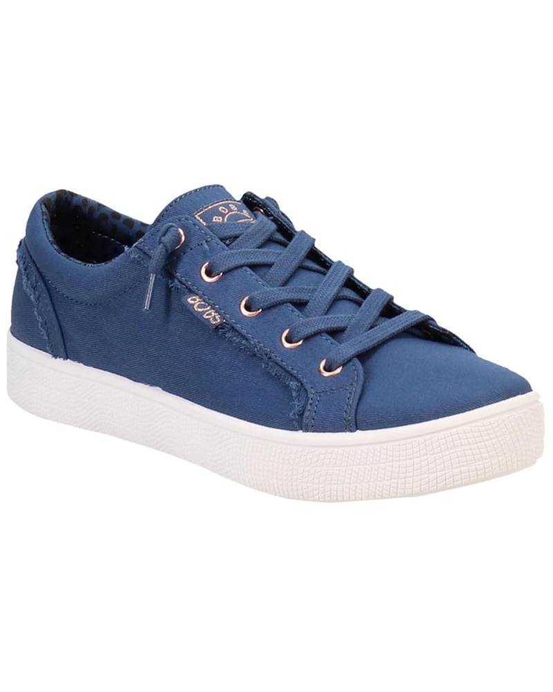 Ivy Women's Canvas Slip-On Trainers – Memory Foam Casual Shoes with Decorative Laces