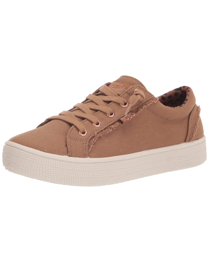 Ivy Women's Canvas Slip-On Trainers – Memory Foam Casual Shoes with Decorative Laces