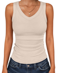 Lauren Women's Sleeveless Tank Top – Crew Neck Loose Fit Casual Summer Vest