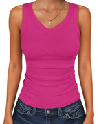 Lauren Women's Sleeveless Tank Top – Crew Neck Loose Fit Casual Summer Vest