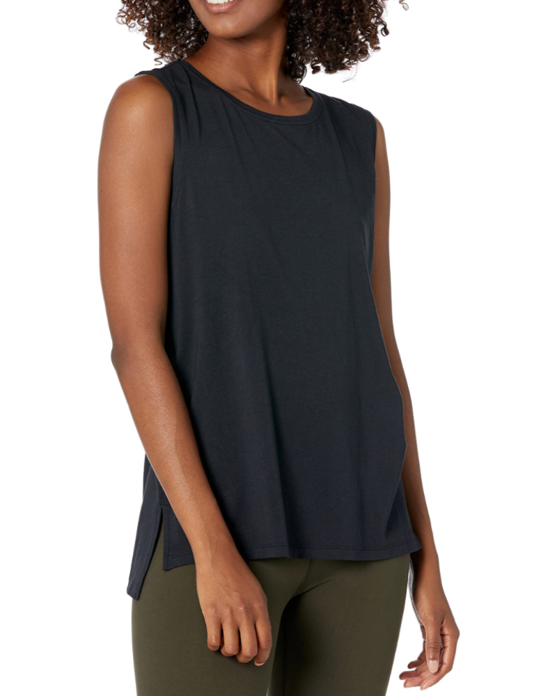 Blythe Women's Sleeveless Jersey Tank Top – Stretch Cotton Blend Vest