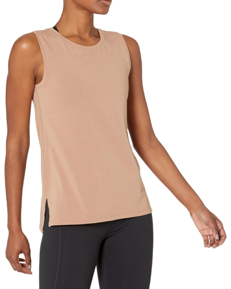 Blythe Women's Sleeveless Jersey Tank Top – Stretch Cotton Blend Vest